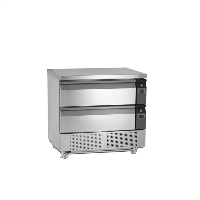 Mesa refrigerada positiva TEFCOLD GN 2/1 - 102 L - 2 cajones