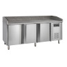 Mesa para Pizza Inox - 400 x 600 mm - 3 Puertas | Marca TEFCOLD