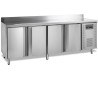 Negative refrigerated table with backsplash - 4 doors - GN 1/1 Tefcold CF7410