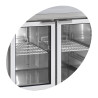 Mesa Refrigerada Positiva en Acero Inoxidable - 2 Puertas de Vidrio - GN 1/1 | TEFCOLD