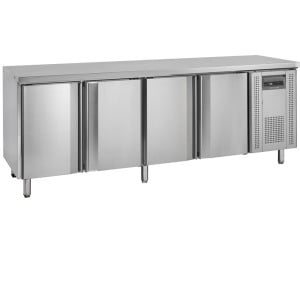 Mesa Refrigerada en Inox - 4 Puertas - GN 1/1 de TEFCOLD: Conserve sus alimentos frescos con eficacia