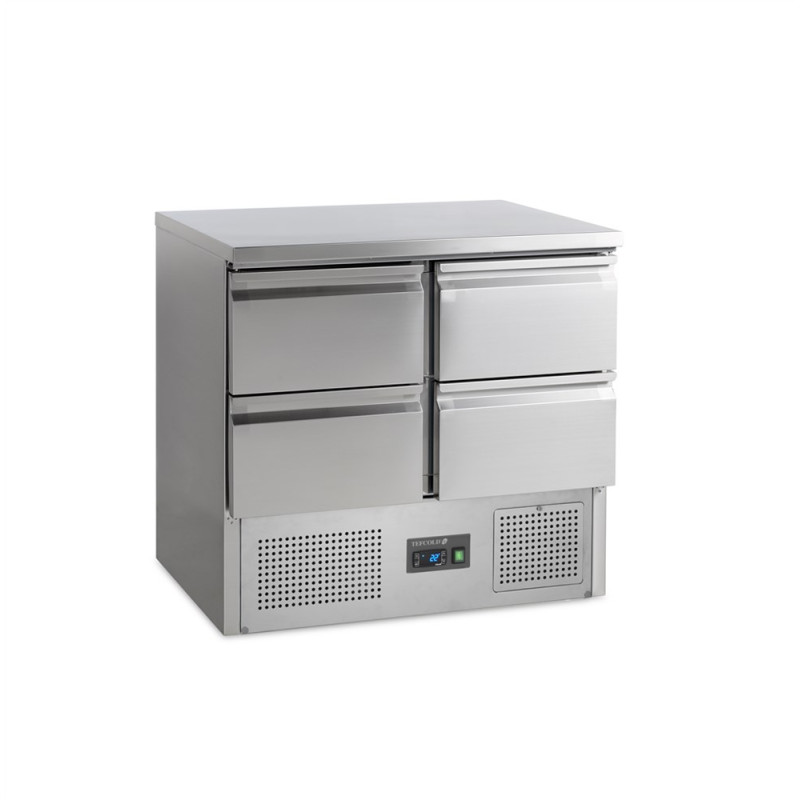 Saladette Refrigerada Positiva GN 1/1 en Inox - 4 Cajones - 230 L | TEFCOLD