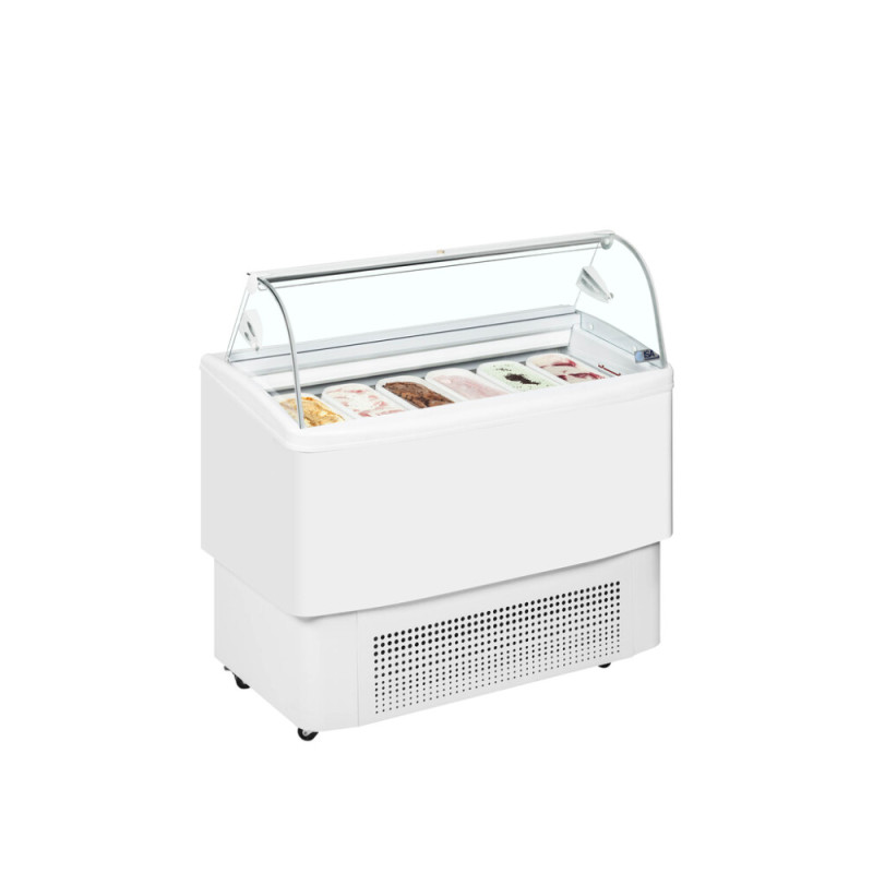 TEFCOLD Ventilated Ice Cream Display - 6x5L: optimal preservation and aesthetic presentation for your ice creams