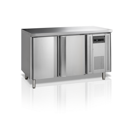 Mesa Refrigerada Inox 2 Puertas GN 1/1 TEFCOLD CK7210/-SP - Enfriamiento ventilado, descongelación automática