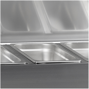 Saladette para Colocar Inox - 9 GN 1/3 TEFCOLD: Práctica y Elegante