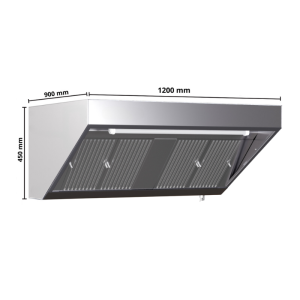 Campana extractora Snack 900 Led Inox 1200 - Dynasteel.