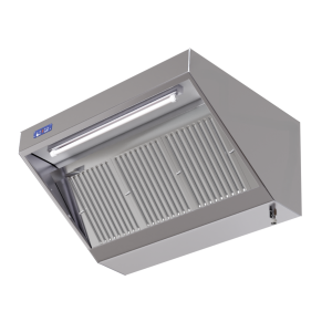 Campana extractora de snack completa 900 - Longitud 1600 - Motor, LED y regulador - Dynasteel