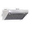 Campana Snack 900 Led Sin Motor Dynasteel 1600mm AISI304 Inox