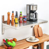 Estante de Pared de Acero Inoxidable en Cremalleras - L 800 x P 400 mm | Dynasteel