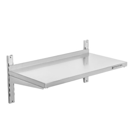 Stainless Steel Wall Shelf on Brackets - L 800 x D 400 mm | Dynasteel