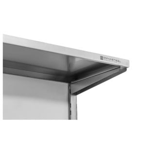 Estante de Pared en Acero Inoxidable sobre Cremalleras 2 Niveles - L 1000 x P 400 mm - Dynasteel