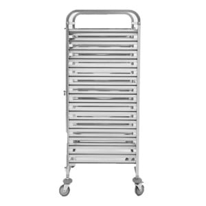 Escalera pastelera de acero inoxidable 16 niveles Dynasteel – Almacenamiento optimizado para cocina profesional