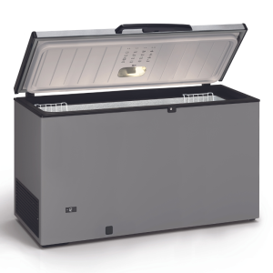 Congélateur Coffre Aspect Inox et Couvercle Inox - 430 L