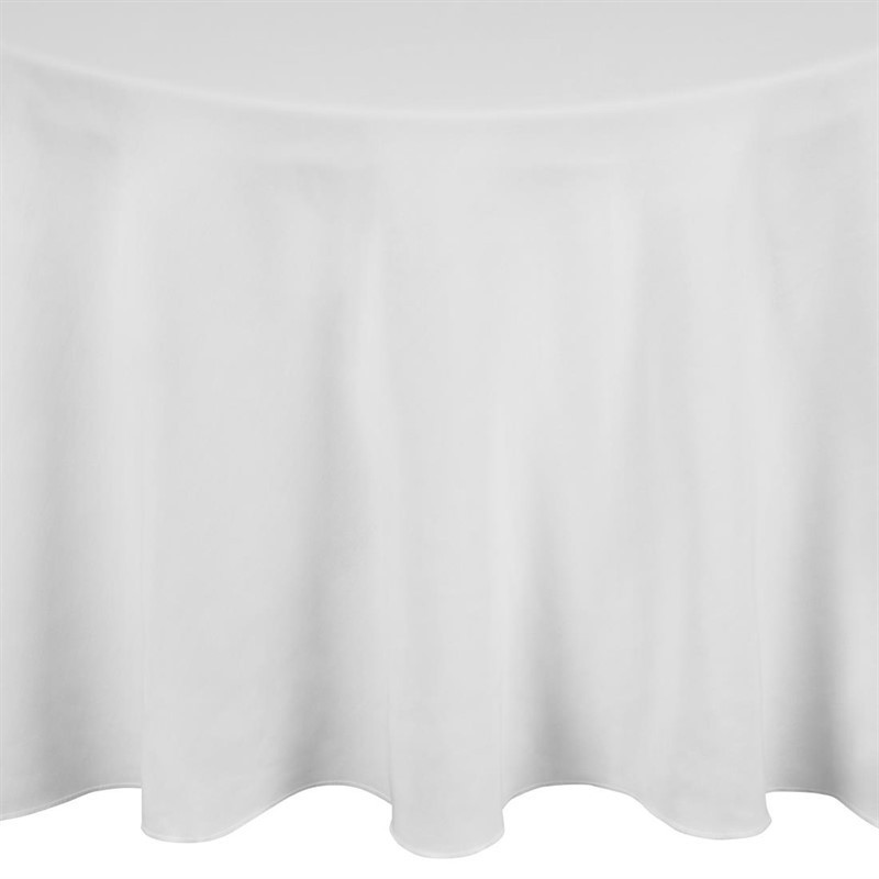 Mantel Redondo Blanco Ø 3050 mm de Poliéster Mitre Essentials - Calidad duradera y elegancia profesional