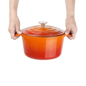 Cacerola redonda naranja Vogue 3,2 L de hierro fundido