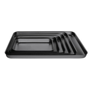 Plato para horno de aluminio anodizado Vogue - L 368 mm, resistente y fácil de limpiar