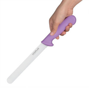 Cuchillo de Pan Hygiplas Violeta 200 mm: ¡Cortar sin esfuerzo!