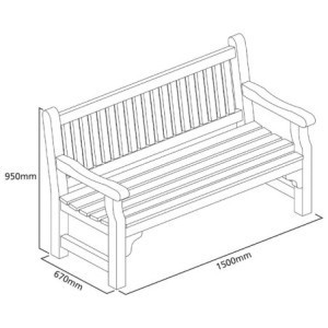 Rowlinson softwood garden bench - Comfort and elegance