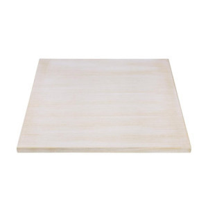 Tablero de Mesa Cuadrado Preperforado Vintage Blanco 700 mm Bolero - Madera de mimbre de alta calidad