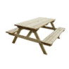 Mesa de picnic de madera de 1,5m elegante y resistente