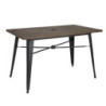 Black Bolero outdoor wooden table: Wooden aesthetics, aluminum robustness for your professional outdoor spaces.