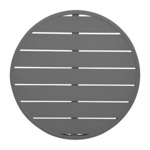 Mesa redonda de aluminio gris oscuro de 580 mm Bolero - Estilo moderno y resistencia