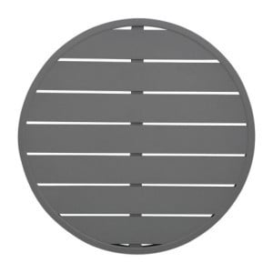 Plateau de Table Rond en Aluminium Gris Foncé 580 mm Bolero - Style Moderne & Résistance