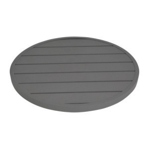 Mesa redonda de aluminio gris oscuro de 580 mm Bolero - Estilo moderno y resistencia