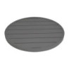 Mesa redonda de aluminio gris oscuro de 580 mm Bolero - Estilo moderno y resistencia