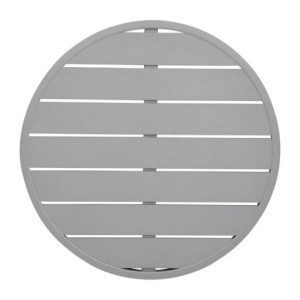 Mesa redonda de aluminio gris claro de 580 mm Bolero - Estilo moderno