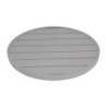 Mesa redonda de aluminio gris claro de 580 mm Bolero - Estilo moderno