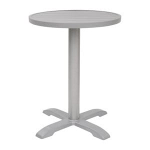 Mesa redonda de aluminio gris claro de 580 mm Bolero - Estilo moderno