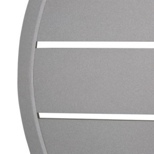 Mesa redonda de aluminio gris claro de 580 mm Bolero - Estilo moderno