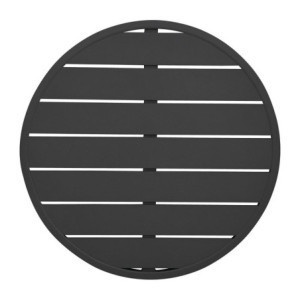 Mesa redonda de aluminio negro Bolero 580mm - Moderna y resistente