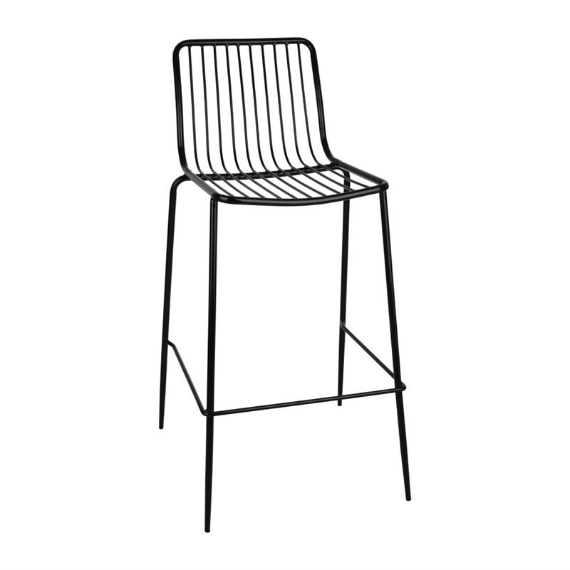 Black Bolero high stools - Industrial design in steel wire