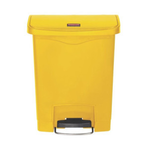 Poubelle Jaune 30L Rubbermaid - Pédale Frontale Ultra Résistante