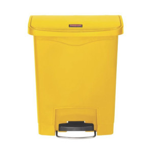 Cubo de basura amarillo de 30 litros Rubbermaid - Pedal frontal ultra resistente