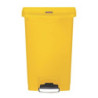 Cubo de basura con pedal Slim Jim Rubbermaid - Amarillo 50L