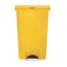 Cubo de basura con pedal frontal grande amarillo 68 L Rubbermaid: Higiene impecable y practicidad profesional