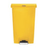 Cubo de Pedal Frontal Ancho Amarillo 68 L Rubbermaid: Higiene impecable y practicidad profesional