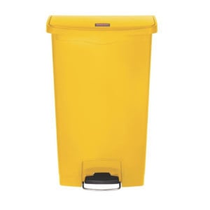 Cubo de Pedal Frontal Ancho Amarillo 68 L Rubbermaid: Higiene impecable y practicidad profesional