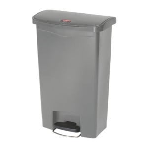 Poubelle à Pédale Frontale Grise 50L - Higiénico & Práctico | Rubbermaid