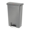 Poubelle à Pédale Frontale Grise 50L - Hygiénique & Pratique | Rubbermaid