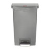 Poubelle à Pédale Frontale Grise 50L - Higiénico & Práctico | Rubbermaid