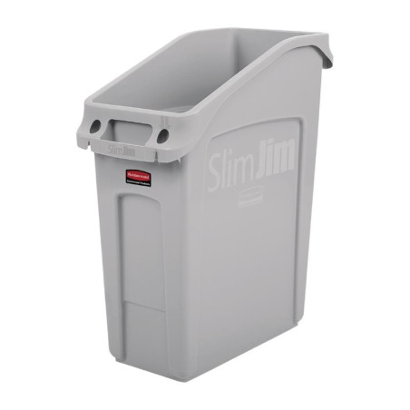 Contenedor Slim Jim Rubbermaid 49L Gris - Práctico y resistente