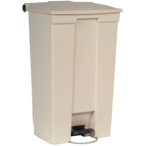 Contenedor con Pedal Beige 87L Rubbermaid Step-On: Durabilidad y Higiene