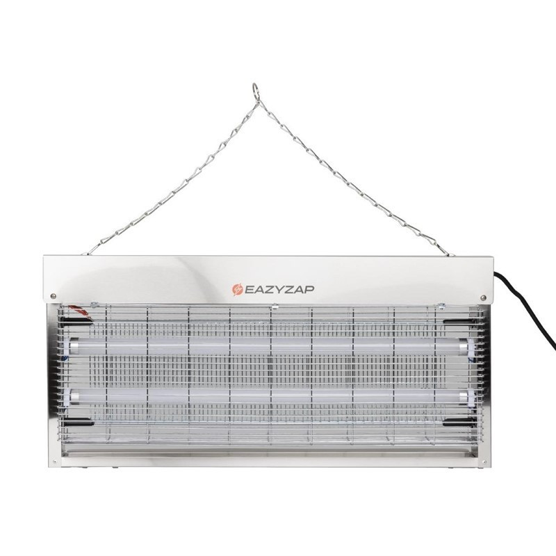 Desinsecticida LED 20W Acero Inoxidable Cepillado - Eazyzap: Solución profesional eficiente