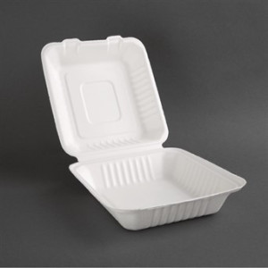 Cajas compostables Bagasse 223mm - Lote de 200, eco-responsables