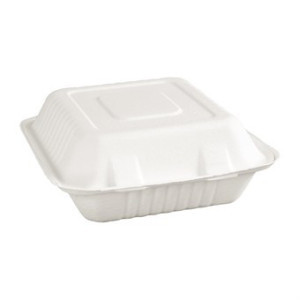 Boîtes 3 Compartiments Bagasse Compostables 201mm - Lot de 200