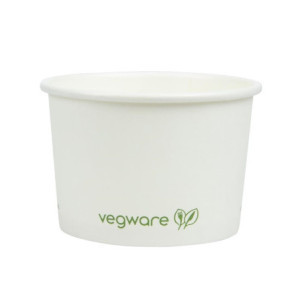 Recipientes para Alimentos Calientes Compostables 110 m - Lote de 1000 Vegware - Prácticos y Respetuosos con el Medio Ambiente